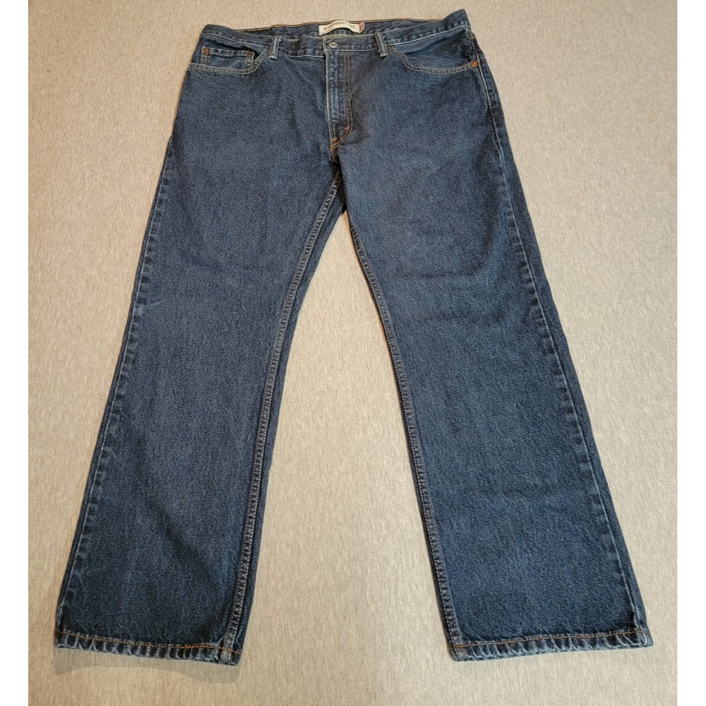 Levis 505 Jeans Mens 38x30 Blue Denim Pants Regular Fit Straight Leg